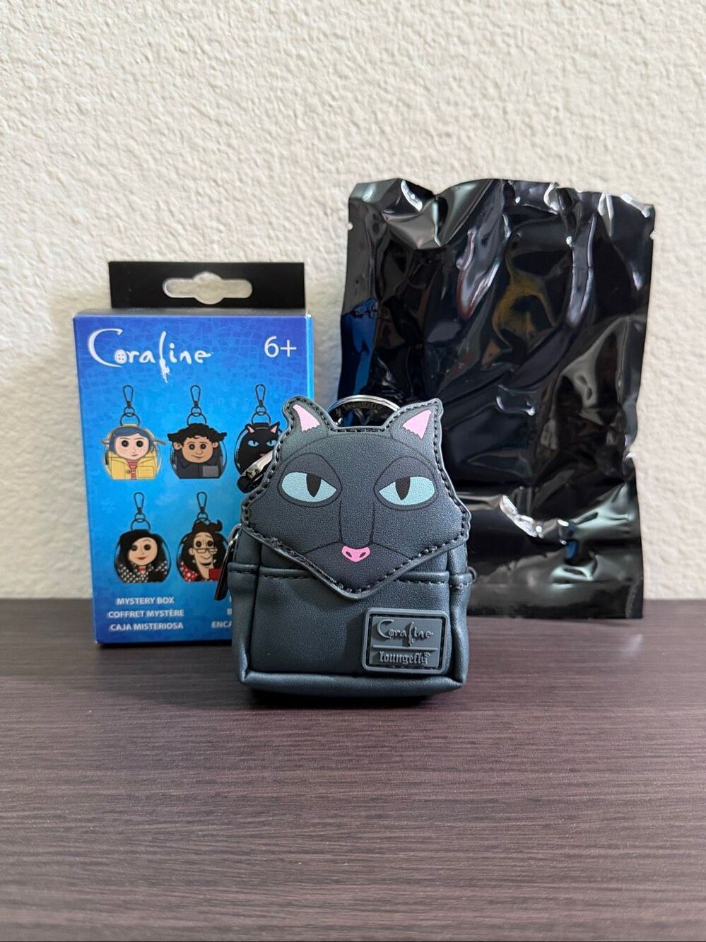 Loungefly Coraline Blind Box Mini Backpack Bag Charm Keychain - The Cat